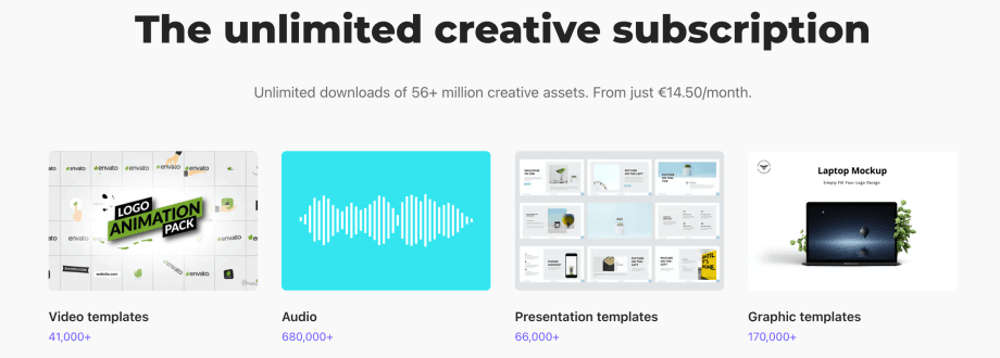 Envato Elements - unlimited media from one creative subscription