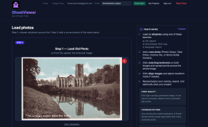 GhostViewer web app (rephototography) screen hot