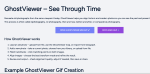 GhotsViewer see through time screenshot